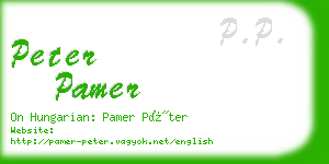 peter pamer business card